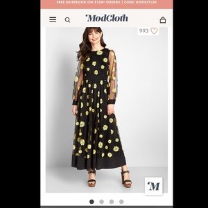 Modcloth Floral be my guest Maxi Dress